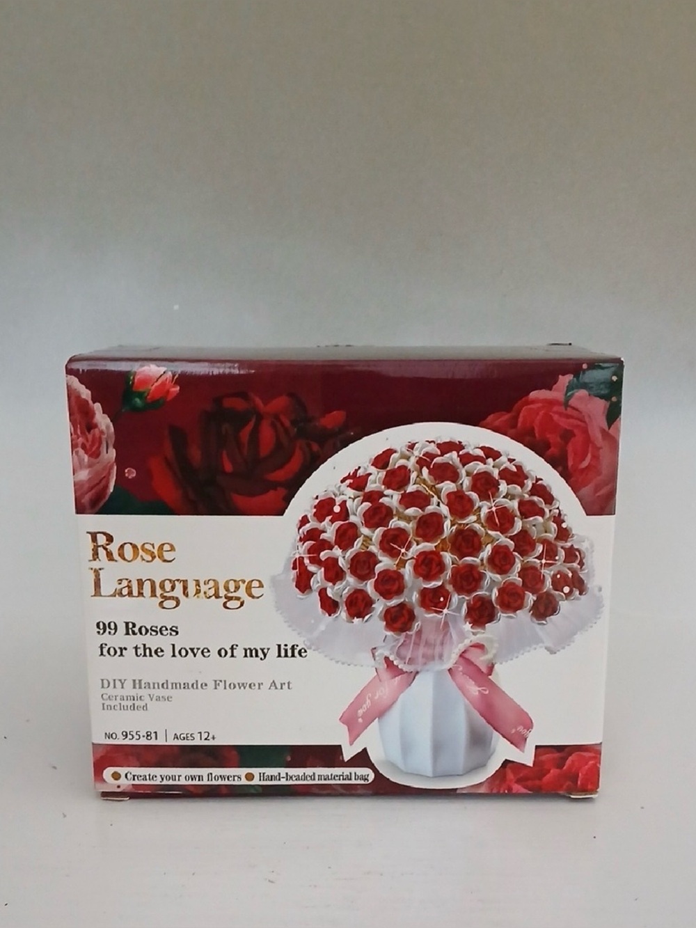 DIY craft kit, Rose Language handmade flower art night light decoration